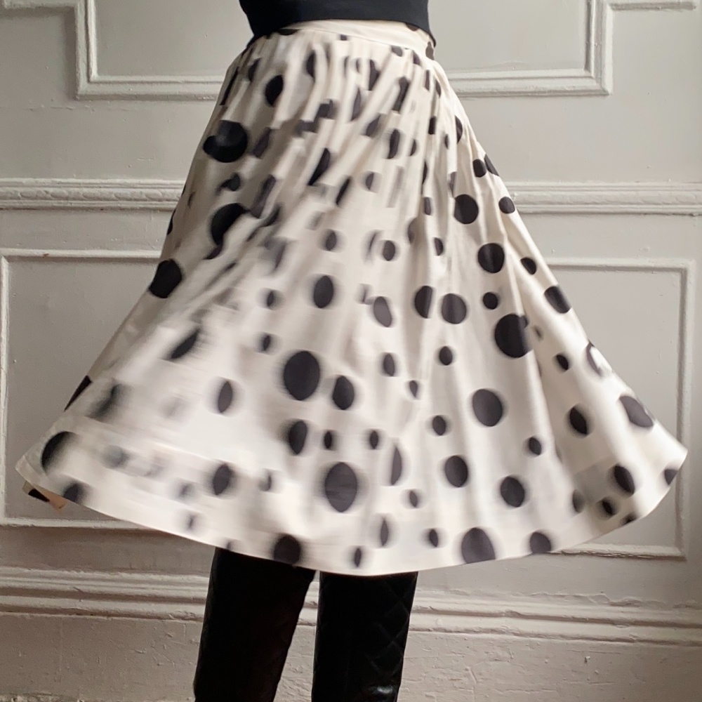 vintage 60's polka dot skirt